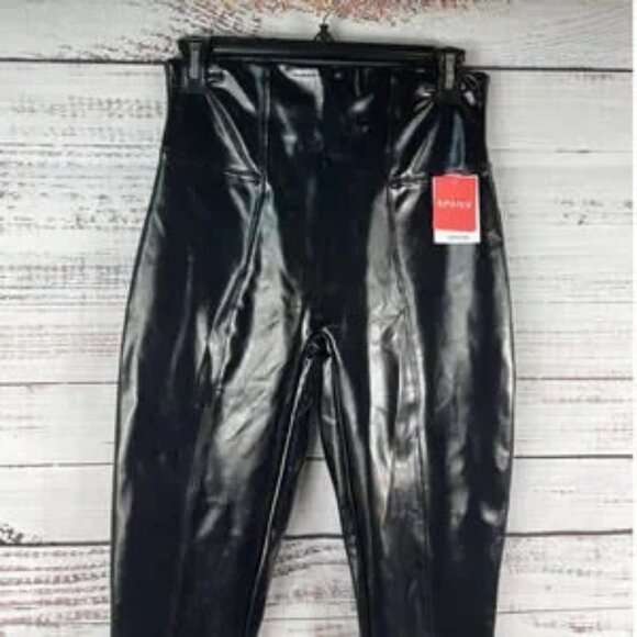 SPANX Pants - Spanx NWT Women's Size XL Faux Patent Leather Leggings ROCK SHOCK STAND OUT bold